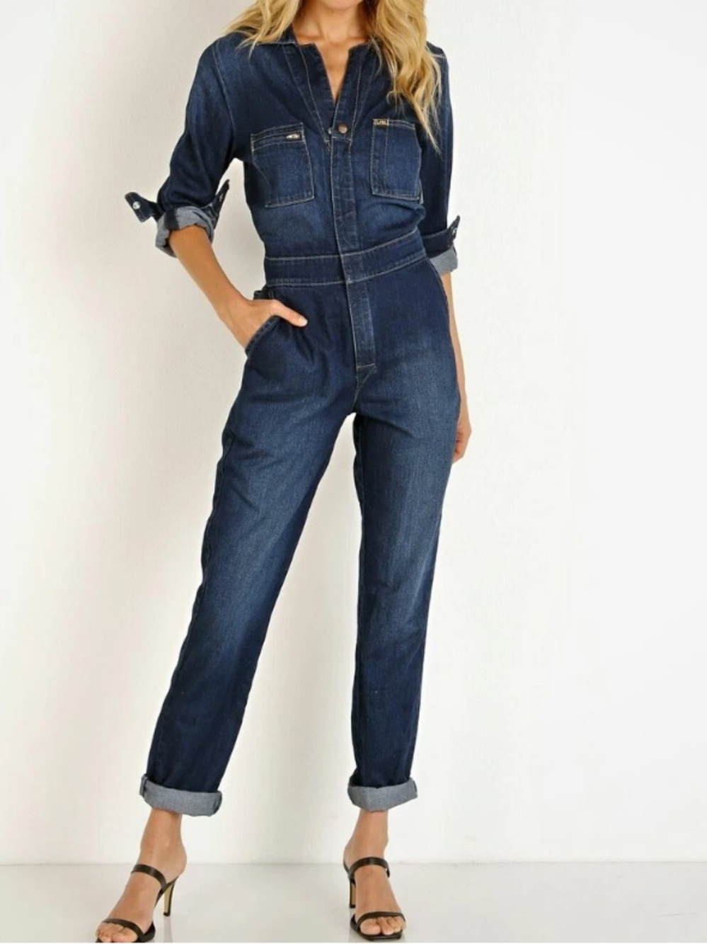 Lee blue denim jump suit